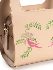 Green Hermitage - Aphrodite Satchel/Crossbody Bag - Apple Leather ( Caramel)