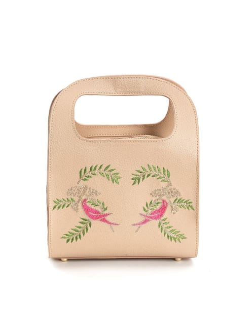 Green Hermitage - Aphrodite Satchel/Crossbody Bag - Apple Leather ( Caramel)