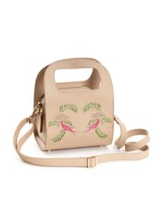 Green Hermitage - Aphrodite Satchel/Crossbody Bag - Apple Leather ( Caramel)