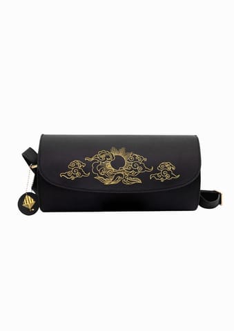 Green Hermitage - Nyx Duffle Bag - Apple Leather (Black [Embroidery ])
