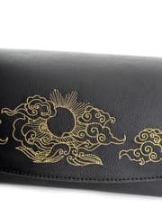 Green Hermitage - Nyx Duffle Bag - Apple Leather (Black [Embroidery ])