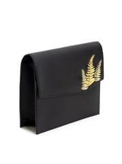 Green Hermitage - Hera Stachel/Crossbody Bag - Apple Leather (Black [ Embroidery ])