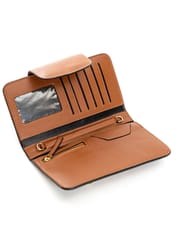 Green Hermitage - Cybele Women Wallet - Apple Leather (Black & Gingerbread)