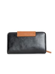 Green Hermitage - Cybele Women Wallet - Apple Leather (Black & Gingerbread)