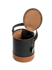 Green Hermitage - Hamera Bucket Bag - Apple Leather (Black & Gingerbread)