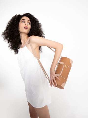 Green Hermitage - Salacia Duffle Bag - Apple Leather (Almond  & Caramel)