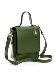 Green Hermitage - Ceres Satchel/Crossbody Bag - Cactus Leather (Green)