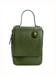 Green Hermitage - Ceres Satchel/Crossbody Bag - Cactus Leather (Green)