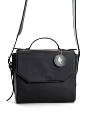 Green Hermitage - Asteria Stachel/ Crossbody Bag - Apple Leather (Black)