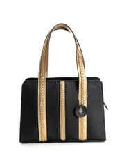 Green Hermitage - Gaia Soulder Bag - Cactus Leather (Black & Gold)