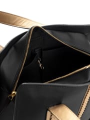 Green Hermitage - Gaia Soulder Bag - Cactus Leather (Black & Gold)