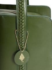 Green Hermitage - Gaia Soulder Bag - Cactus Leather (Green)