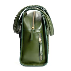 Green Hermitage - Gaia Soulder Bag - Cactus Leather (Green)