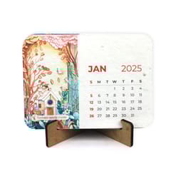 bioQ PLANTABLE CALENDAR - EASY STAND 2025 makes it easy to plan your year! With its sleek and stylish design, this calendar will be a great addition to any desk or office. The calendar is made with high
