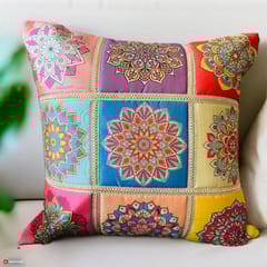 Coral Slub - Mandala Medley Cushion Covers, 16" x 16", Pack of 2