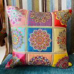 Coral Slub - Mandala Medley Cushion Covers, 16" x 16", Pack of 2