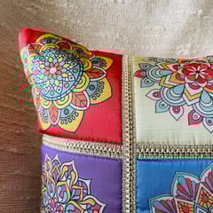 Coral Slub - Mandala Medley Cushion Covers, 16" x 16", Pack of 2