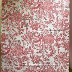 Coral Slub - Padma 6 Seater Dining Table Cover, 100% Cotton, 60" x 90"