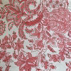 Coral Slub - Padma 6 Seater Dining Table Cover, 100% Cotton, 60" x 90"