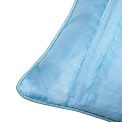 Coral Slub - Satin Waffle Cushion Cover Coral Blue, 16" x 16", Pack of 2