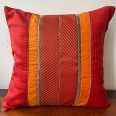 Coral Slub - Vibrance Red Cushion Cover, 16" x 16", Pack of 1