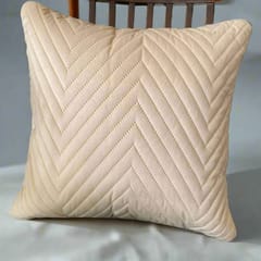 Coral Slub - Waves Velvet Cushion Covers, Sand Color, 16" x 16", Pack of 2