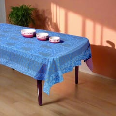 Coral Slub - Arctic Ocean 6 Seater Dining Table Cover, 100% Cotton, 60" x 90"