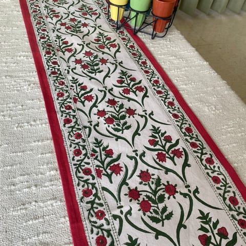 Coral Slub - Carnation Table Runner, 100% cotton, 12" x 70"