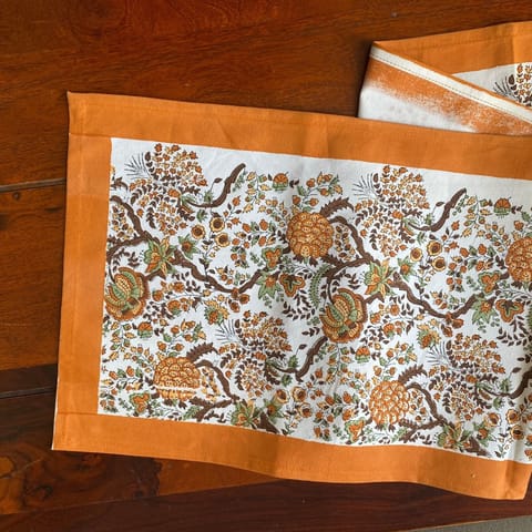 Coral Slub - Champa Table Runner, 100% cotton, 13" x 72"