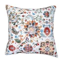 Coral Slub - Floral Elegance Cushion Cover, 16" x 16", Pack of 2