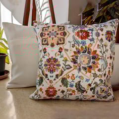 Coral Slub - Floral Elegance Cushion Cover, 16" x 16", Pack of 2