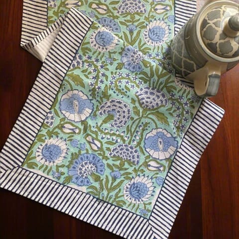 Coral Slub - Foliage Table Runner, 100% cotton, 13" x 72"