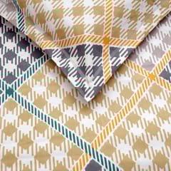 Coral Slub - Geo Harmony Double Bed Sheet Set, 90" x 100" inch