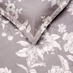 Coral Slub - Gray Garden Double Bed Sheet Set, 90" x 100"