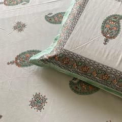 Coral Slub - Hemlata Bedsheet Set 100% Cotton, King Size, 100" x 108"