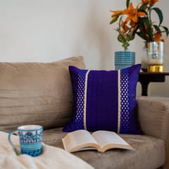 Coral Slub - Imperial Purple Cushion Cover, 16" x 16", Pack of 1