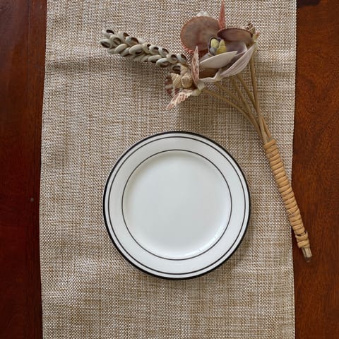 Coral Slub - Jute Essence Beige Table Runner 13" x 72"