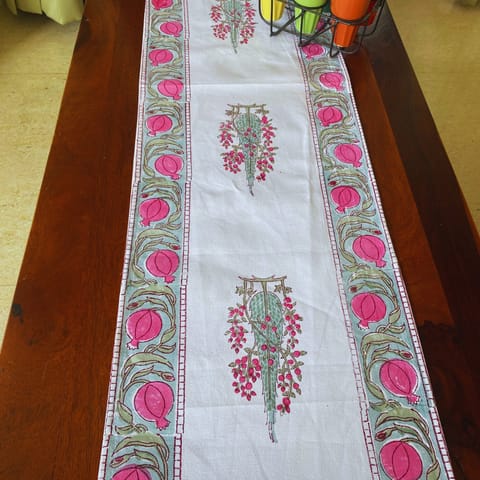 Coral Slub - Kachnar Table Runner, 100% cotton, 13" x 72"