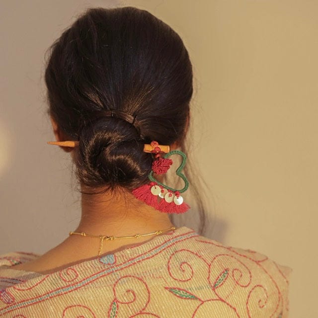Ikriit’m - Rosy Heart Hair Stick