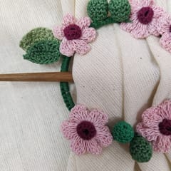 Ikriit’m - Pink Daisy Crochet Hair Tie