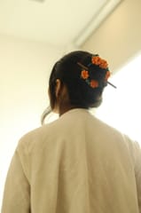 Ikriit’m - Tangerine Marigold Crochet Hair Tie