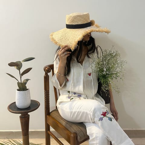 Ikriit’m - White Serene Stich Linen Shirt & Trouser Set