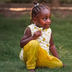 WHITEWATER KIDS UNISEX ORGANIC PATANG JHABLA WITH YELLOW PANTS
