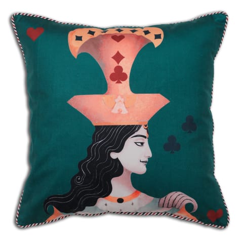 Onset Homes - Queen of Hearts Velvet Cushion