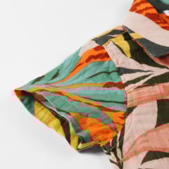 Greendeer Funky Jungle Print Half Sleeve Shirt