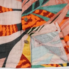 Greendeer Funky Jungle Print Half Sleeve Shirt