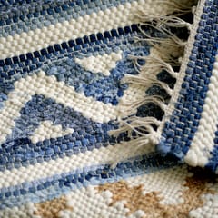 Second Innings - Denim, Jersey & Jute Aztec Mat