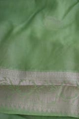 UTPALA Designs - Lime Green Benarasi Soft Georgette Saree