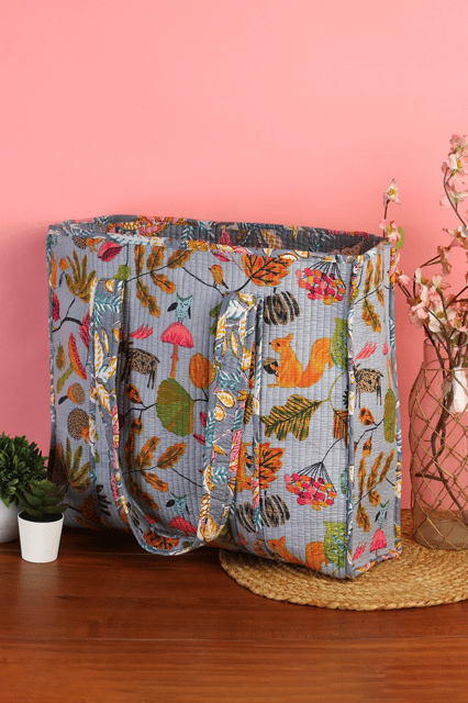Ayuda Homes - Jungle Bloom Quilted Tote Bag