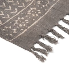 Ayuda Homes - Slate Cotton Throw - Block Printed